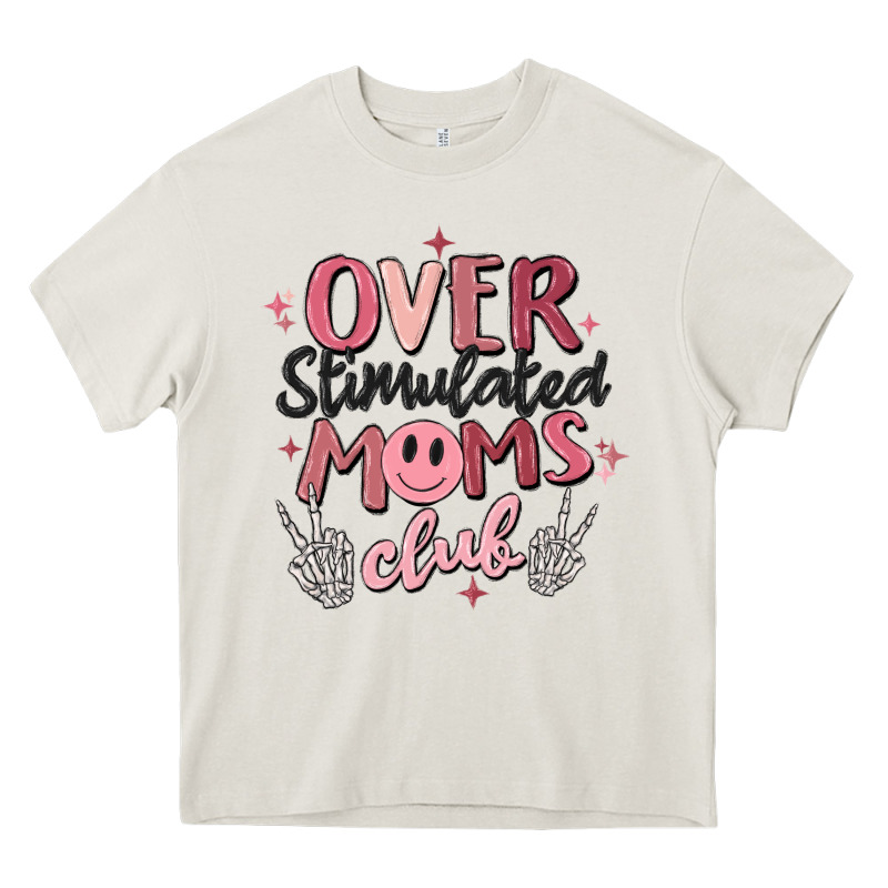Over Stimulated Moms Club Heavy Core Tee by MaliasSmallBusiness | Teevron