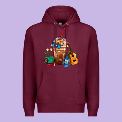 Camping Frappe Coffee Premium Hoodie Designed By Fadigitalartstudio