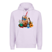 Lilac Camping Frappe Coffee Premium Hoodie - FaDigitalArtStudio