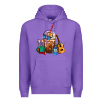 Purple Camping Frappe Coffee Premium Hoodie - FaDigitalArtStudio