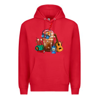 Red Camping Frappe Coffee Premium Hoodie - FaDigitalArtStudio
