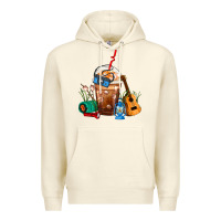 Sandshell Camping Frappe Coffee Premium Hoodie - FaDigitalArtStudio