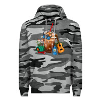 Slate Camo Camping Frappe Coffee Premium Hoodie - FaDigitalArtStudio