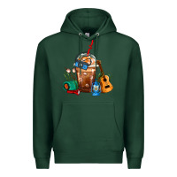 Sports Green Camping Frappe Coffee Premium Hoodie - FaDigitalArtStudio