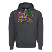 Smoke Happy Mardi Gras Zipper Hoodie - FaDigitalArtStudio