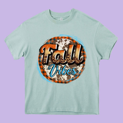 Fall Vibes Heavy Core Tee Designed By Adodesignshop