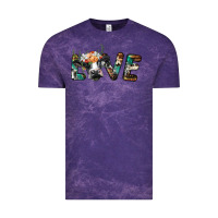 Cloud Purple love with holstein cow Vintage Tee - BarkalooDesign