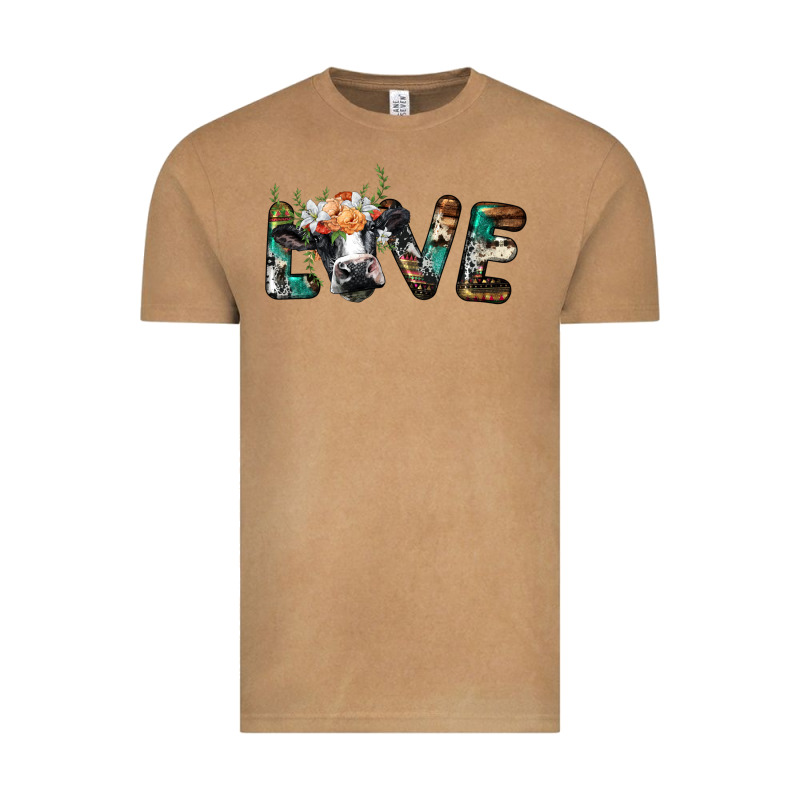 Love With Holstein Cow Vintage Tee by BarkalooDesign | Teevron