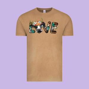 Love With Holstein Cow Vintage Tee Designed By Barkaloodesign
