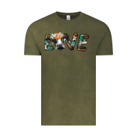 Vintage Olive love with holstein cow Vintage Tee - BarkalooDesign