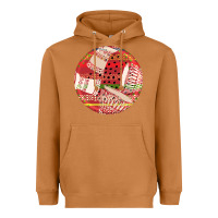 Meerkat african fabric pattern round earrings 2 Heavyweight Hoodie - BundleAndBundleShop