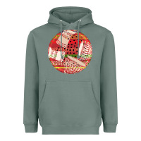 Sage african fabric pattern round earrings 2 Heavyweight Hoodie - BundleAndBundleShop