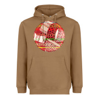 Toasted Coconut african fabric pattern round earrings 2 Heavyweight Hoodie - BundleAndBundleShop