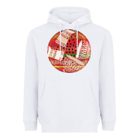 White african fabric pattern round earrings 2 Heavyweight Hoodie - BundleAndBundleShop