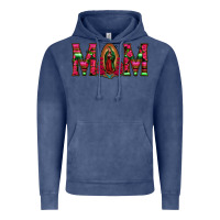 Vintage Denim Mom with Floral Aztec and Leopard Background Vintage Hoodie - Bettercallsaul