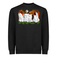 Black ghost horses halloween Heavyweight Sweatshirt - CowGirlArtShop