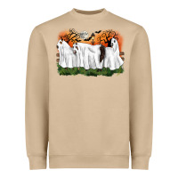 Mushroom ghost horses halloween Heavyweight Sweatshirt - CowGirlArtShop