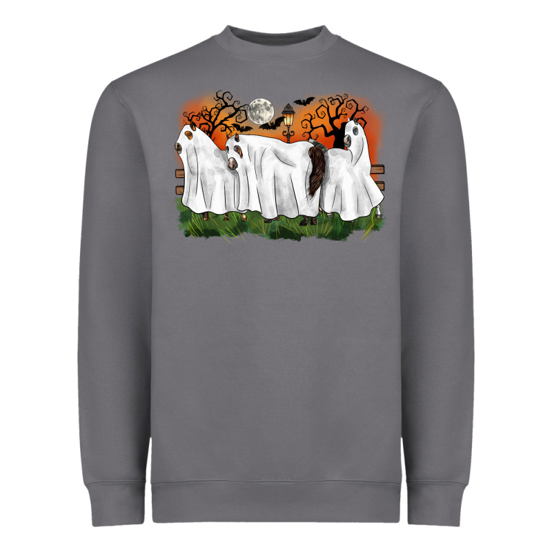 Ghost Horses Halloween Heavyweight Sweatshirt by CowGirlArtShop | Teevron