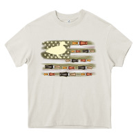 Cream duck hunter flag Heavy Core Tee - MaliasSmallBusiness