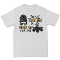 Dove Grey the best things in life mess up your hair Premium Tee - MaliasSmallBusiness