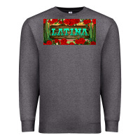 Charcoal Heather latina license plate Premium Sweatshirt - BundleAndBundleShop