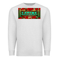 Oatmeal Heather latina license plate Premium Sweatshirt - BundleAndBundleShop
