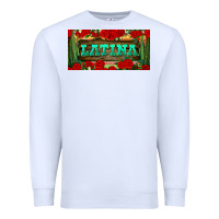 White latina license plate Premium Sweatshirt - BundleAndBundleShop