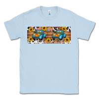 Dusty Blue Fall truck Classic Tee - Artiststas