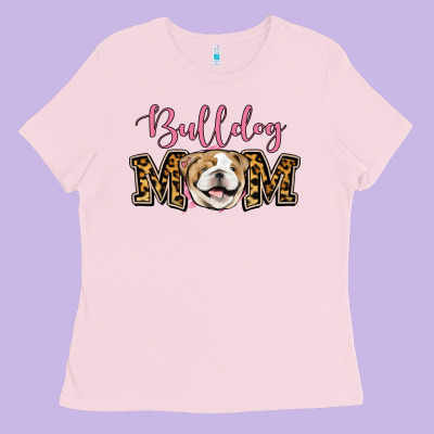 Bulldog Mom Ladies Tee Designed By Jasminsmagicworld
