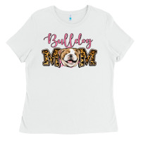 White Bulldog Mom Ladies Tee - Jasminsmagicworld