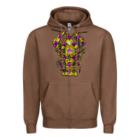 Chestnut mardi gras crawfish Zipper Hoodie - FaDigitalArtStudio