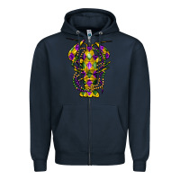 Navy mardi gras crawfish Zipper Hoodie - FaDigitalArtStudio