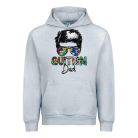 Heather Grey autism dad Urban Hoodie - CowhideDigitalArt