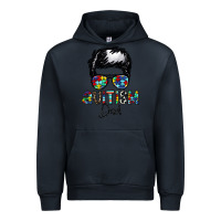 Navy autism dad Urban Hoodie - CowhideDigitalArt