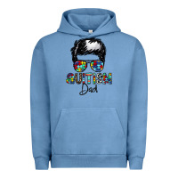 Pigment Pebble Blue autism dad Urban Hoodie - CowhideDigitalArt