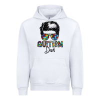 White autism dad Urban Hoodie - CowhideDigitalArt