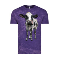 Cloud Purple holstein cow Vintage Tee - BarkalooDesign