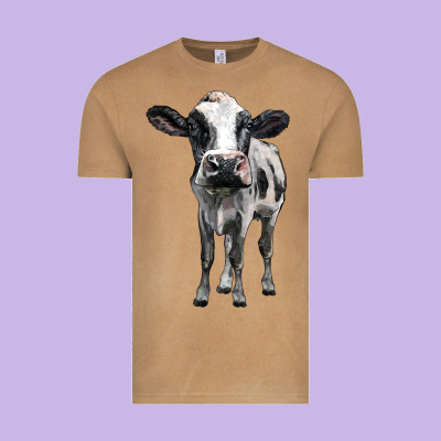 Holstein Cow Vintage Tee Designed By Barkaloodesign