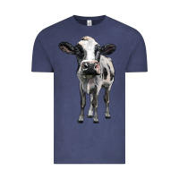 Vintage Denim holstein cow Vintage Tee - BarkalooDesign