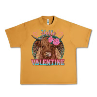 Peanut Butter hello valentine highland cow Urban Heavy Tee - RanaPortraitStore