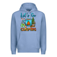 Colony Blue Let's Go Camping Coffee Mug Premium Hoodie - FaDigitalArtStudio
