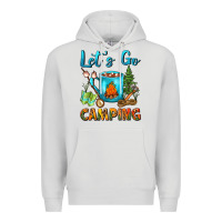 Dove Grey Let's Go Camping Coffee Mug Premium Hoodie - FaDigitalArtStudio