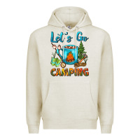 Oatmeal Heather Let's Go Camping Coffee Mug Premium Hoodie - FaDigitalArtStudio
