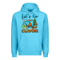 Ocean Blue Let's Go Camping Coffee Mug Premium Hoodie - FaDigitalArtStudio
