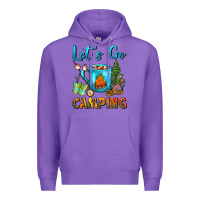 Purple Let's Go Camping Coffee Mug Premium Hoodie - FaDigitalArtStudio