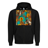 Black western horse and sunflower seamless pattern Zipper Hoodie - FaDigitalArtStudio