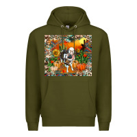 Army Green Fall baby cow Premium Hoodie - RanaPortraitStore