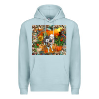 Blue Mist Fall baby cow Premium Hoodie - RanaPortraitStore