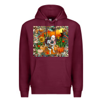 Burgundy Fall baby cow Premium Hoodie - RanaPortraitStore