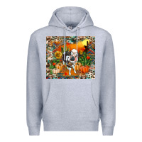 Heather Grey Fall baby cow Premium Hoodie - RanaPortraitStore